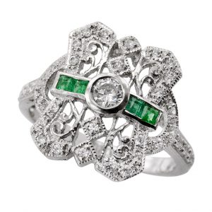 Diamond Emerald Ring (R2292)