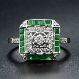 Emerald Diamond Ring (R3815)