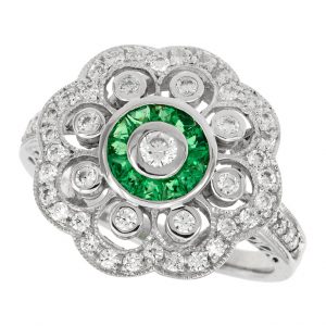 Emerald Diamond Ring (R1153)