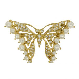 Pearl Diamond Brooch (C0098)