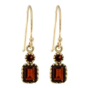 Garnet Drop Earrings (E0234)