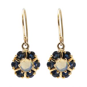 Opal Sapphire Drop Earrings (E0269)