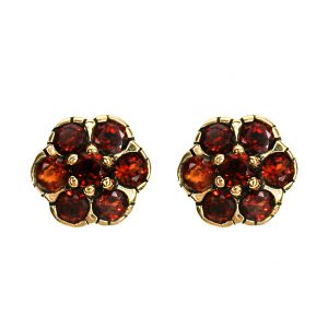 Garnet Stud Earrings (E0273)