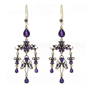 Amethyst Chandelier Earrings (E0575)