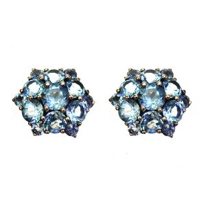 Blue Topaz Stud Earrings (E0801)