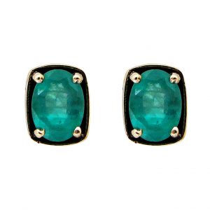 Emerald Stud Earrings (E1087)