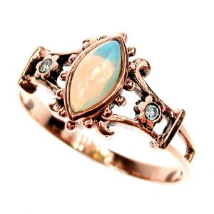 Opal Diamond Solitaire Ring (R0531)