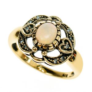 Opal Diamond Solitaire Ring (R0534)