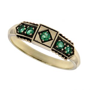 Emerald Cluster Ring (R0908)