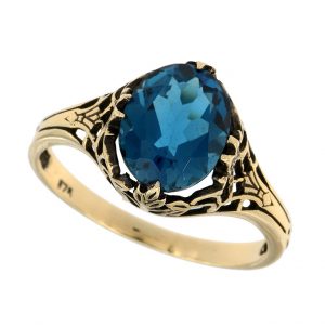 London Blue Topaz Soliatire Ring (R0942)