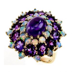 Amethyst Opal Cocktail Ring (R1068)