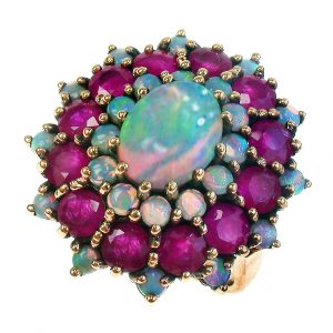 Opal Ruby Cocktail Ring (R1068)