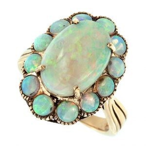 Opal Halo Cocktail Halo Ring (R1128)