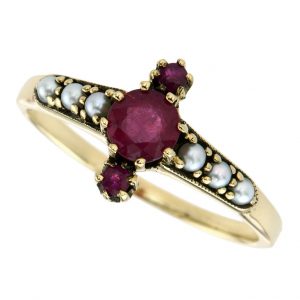 Ruby Pearl Ring (R1193)