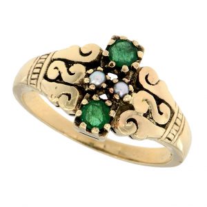 Emerald Pearl Ring (R1199)