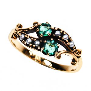 Emerald Pearl Ring (R1224)