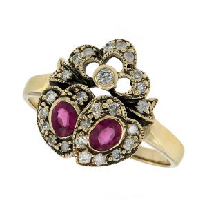 Ruby Diamond Cocktail Ring (R1229)