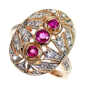 Ruby Diamond Cocktail Ring (R1235)