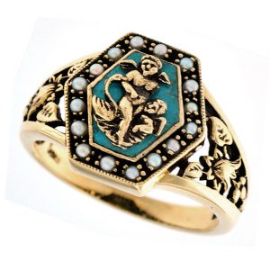 Turquoise Pearl Halo Ring (R1271)