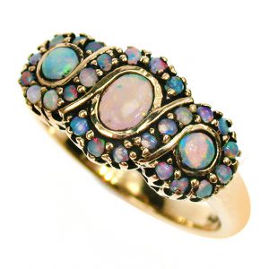 Opal Three Stone Ring (R1278)