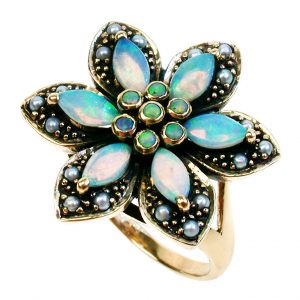Opal Pearl Cluster Ring (R1442)