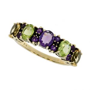 Mix Amethyst Band Ring (R1520)