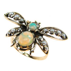Opal Pearl Diamond Cluster Ring (R1682)