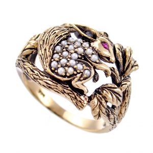 Ruby Pearl Animal Ring (R1808)