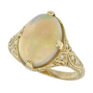 Opal Diamond Solitaire Ring (R1895)