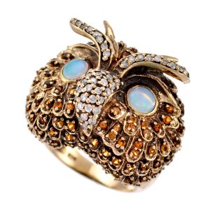 Opal Cetrine Diamond Animal Ring (R1956)