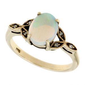 Opal Diamond Solitaire Ring (R2054)
