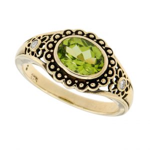 Peridot Diamond Solitaire Ring (R2171)