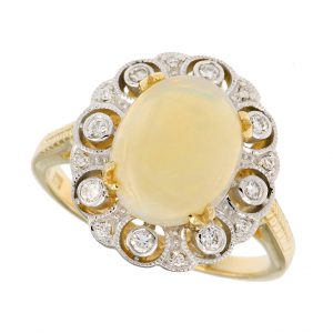 Opal Diamond Halo Ring (R2333)