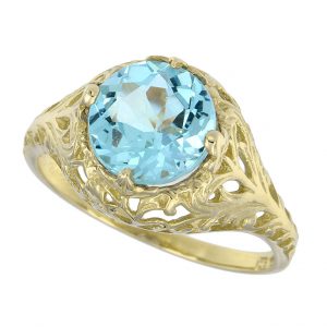 Blue Topaz Solitaire Ring (R2573)