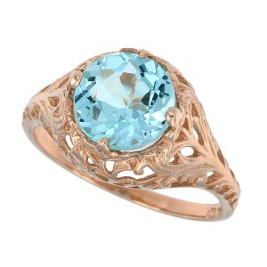 Alternative view of Blue Topaz Solitaire Ring (R2573)