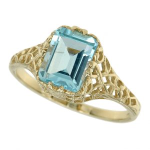 Blue Topaz Solitaire Ring (R2578)