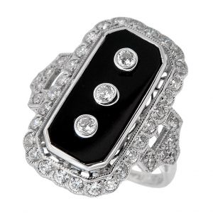 Diamond Onyx Ring (R1697)