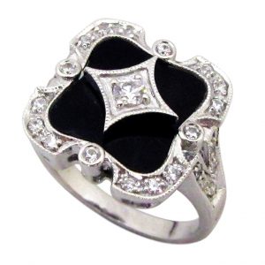Diamond Onyx Ring (R2405)