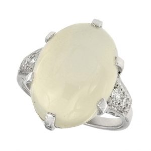 Moon Stone Diamond Ring (R3020)