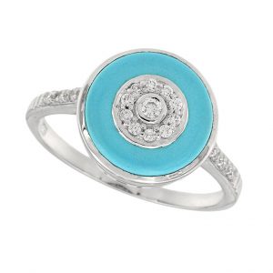 Turquoise Diamond Ring (R3136)