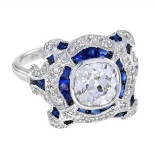 Alternative view of Diamond Sapphire Engagement Ring (R3601)