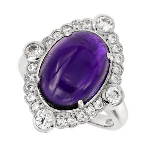 Amethyst Diamond Ring (R3636-B)