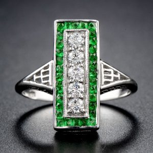 Emerald Diamond Ring (R3895)