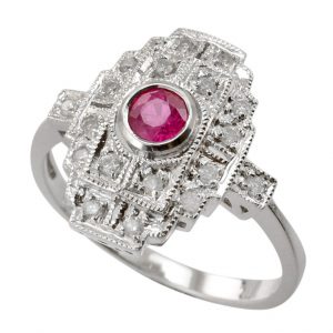 Ruby Diamond Engagement Ring (R1961)