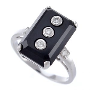 Onyx Diamond Ring (R2174)