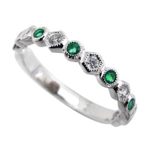 Emerald Diamond Eternity Ring (R2326)