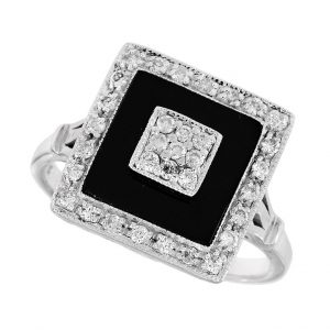 Diamond Onyx  Ring (R2561)