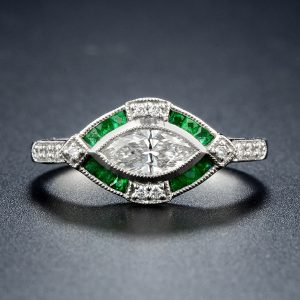 Emerald Diamond Ring (R3358)