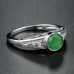 Emerald Diamond Solitaire Ring (R3509)