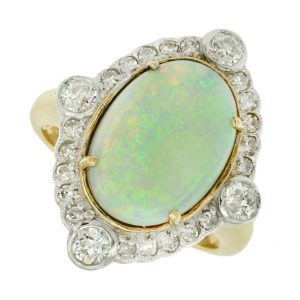 Opal Diamond Halo Ring (R3636-A)